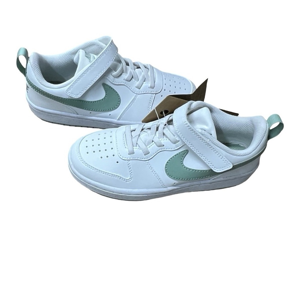 Nike Court Borough Low Recraft PS White Green Little Kids Size 1 V5457-130 NEW